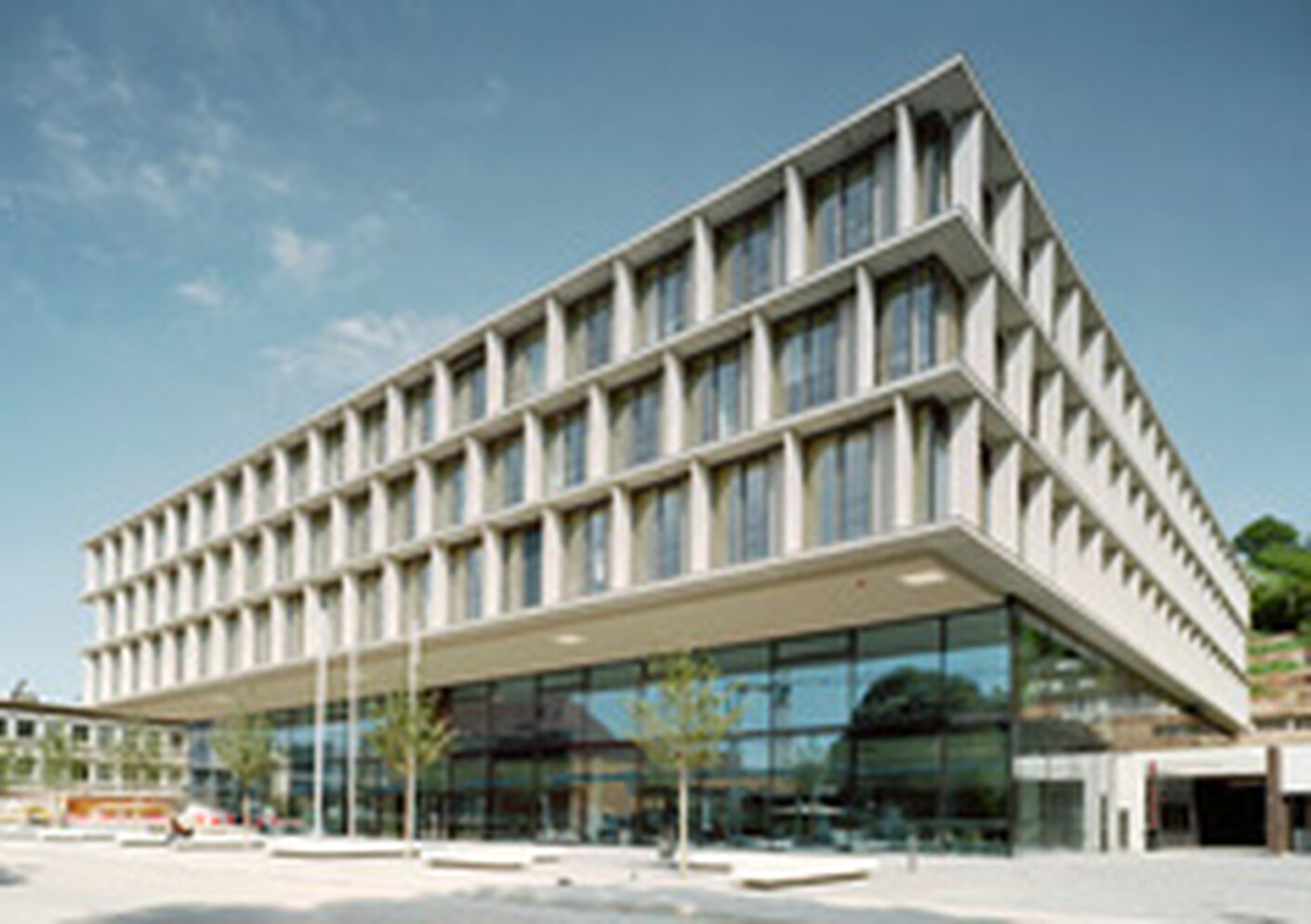 A workplace overlooking vineyards  – with luminaires by Nimbus