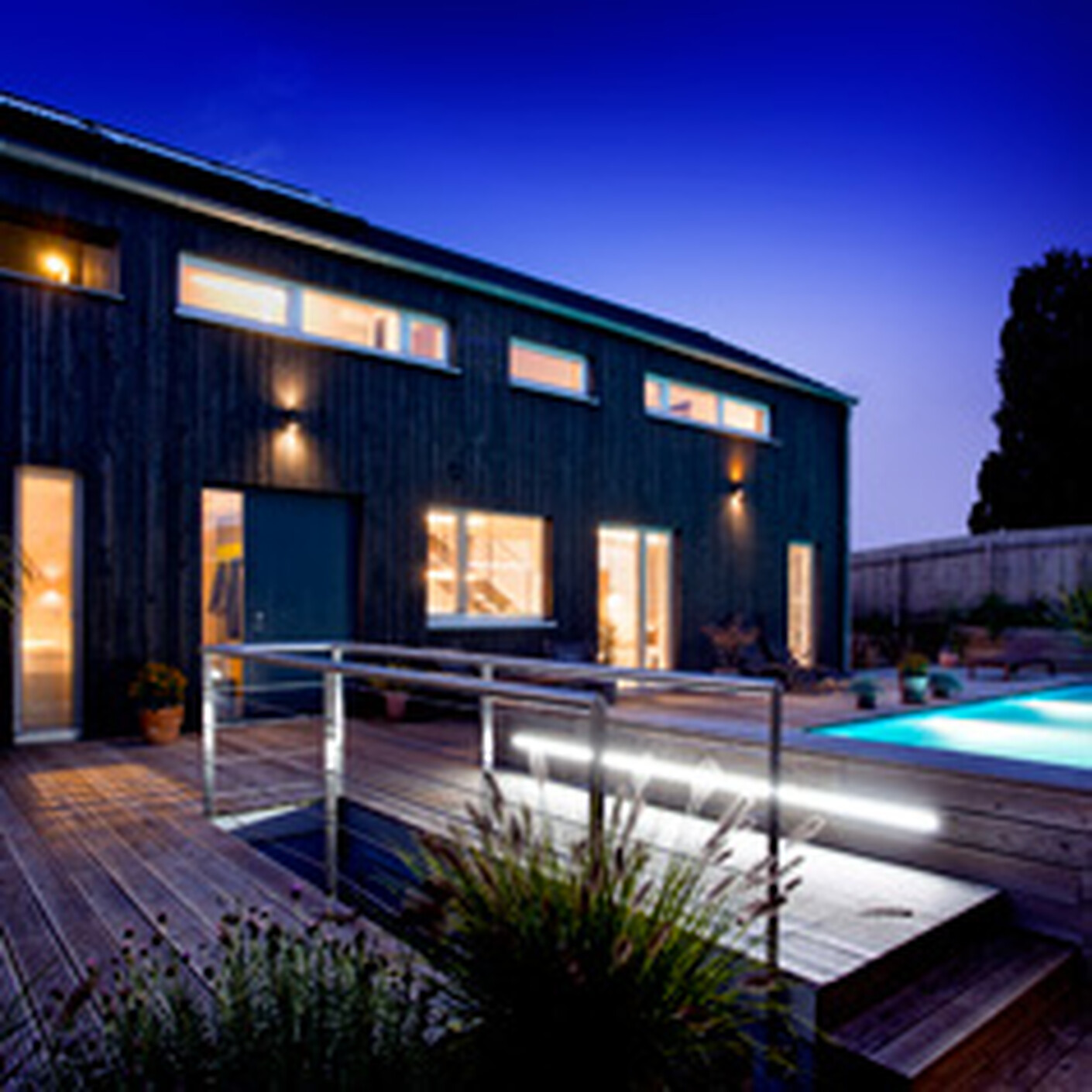 A wooden house  with remote control