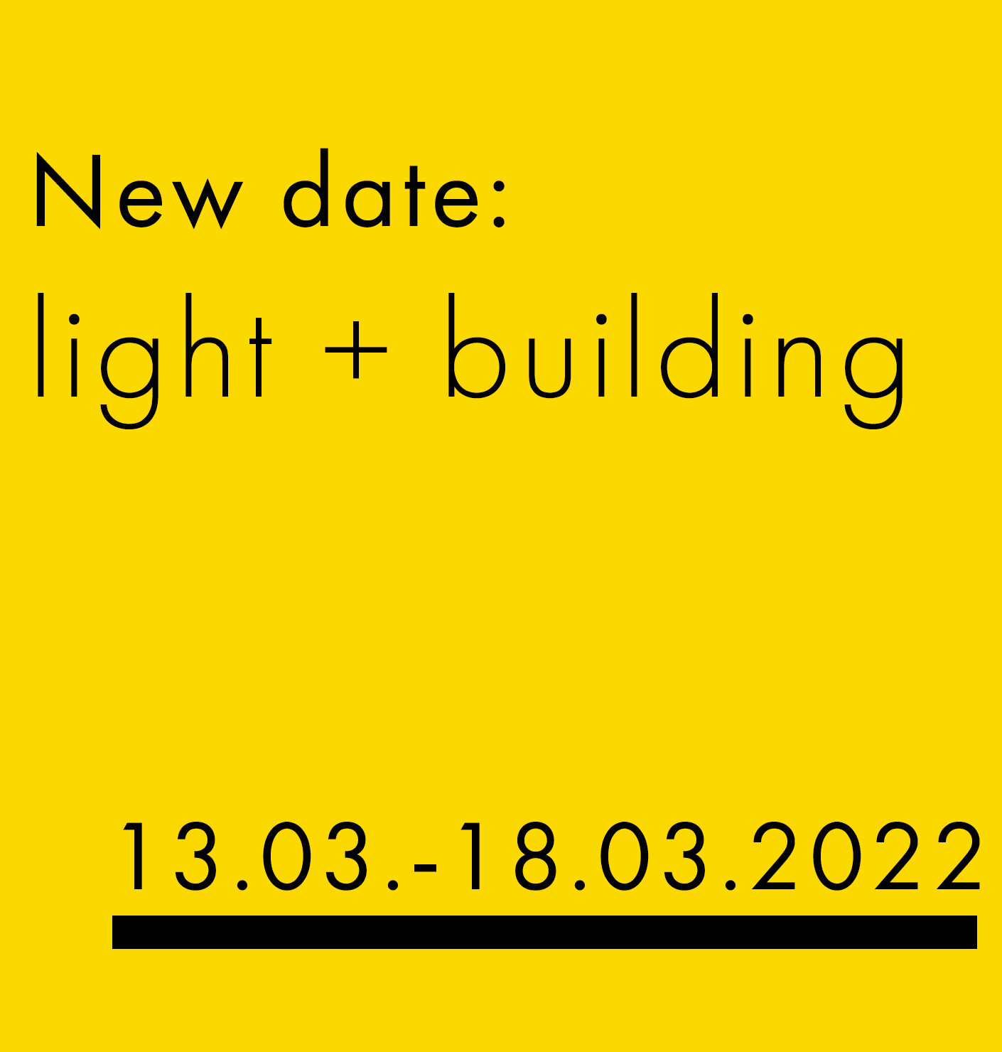 Light + Building 2020 is cancelled