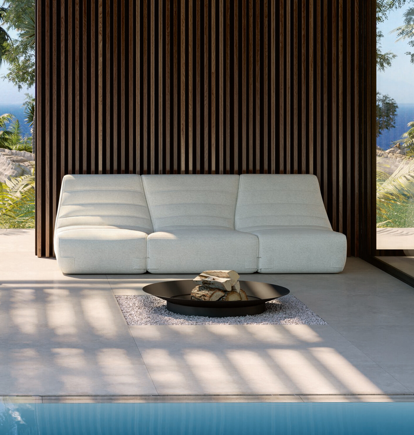 Sitting pretty outside