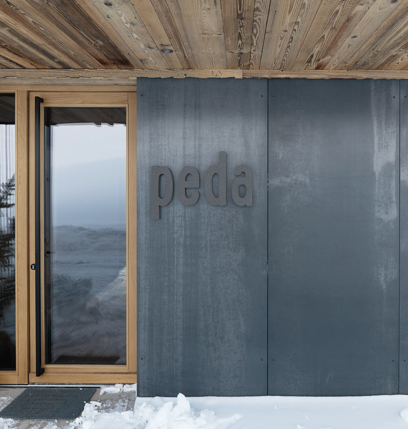 Two Alpine views with concrete