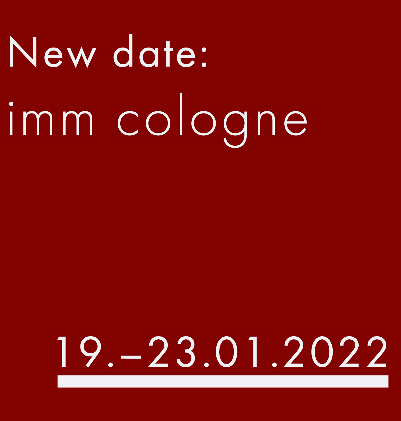 Sonderedition der imm cologne ist abgesagt