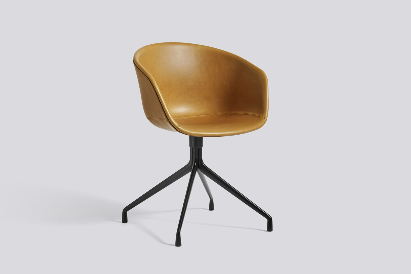 Aac21 Black Base Leather Silk Cognac