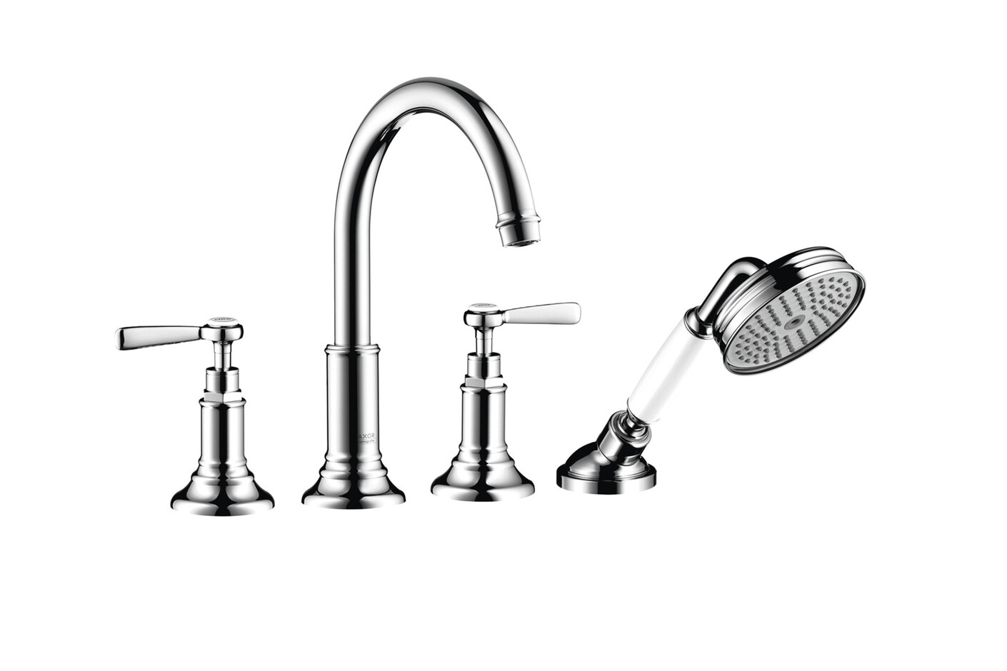 AXOR Montreux 4-hole tile mounted bath mixer with lever handles