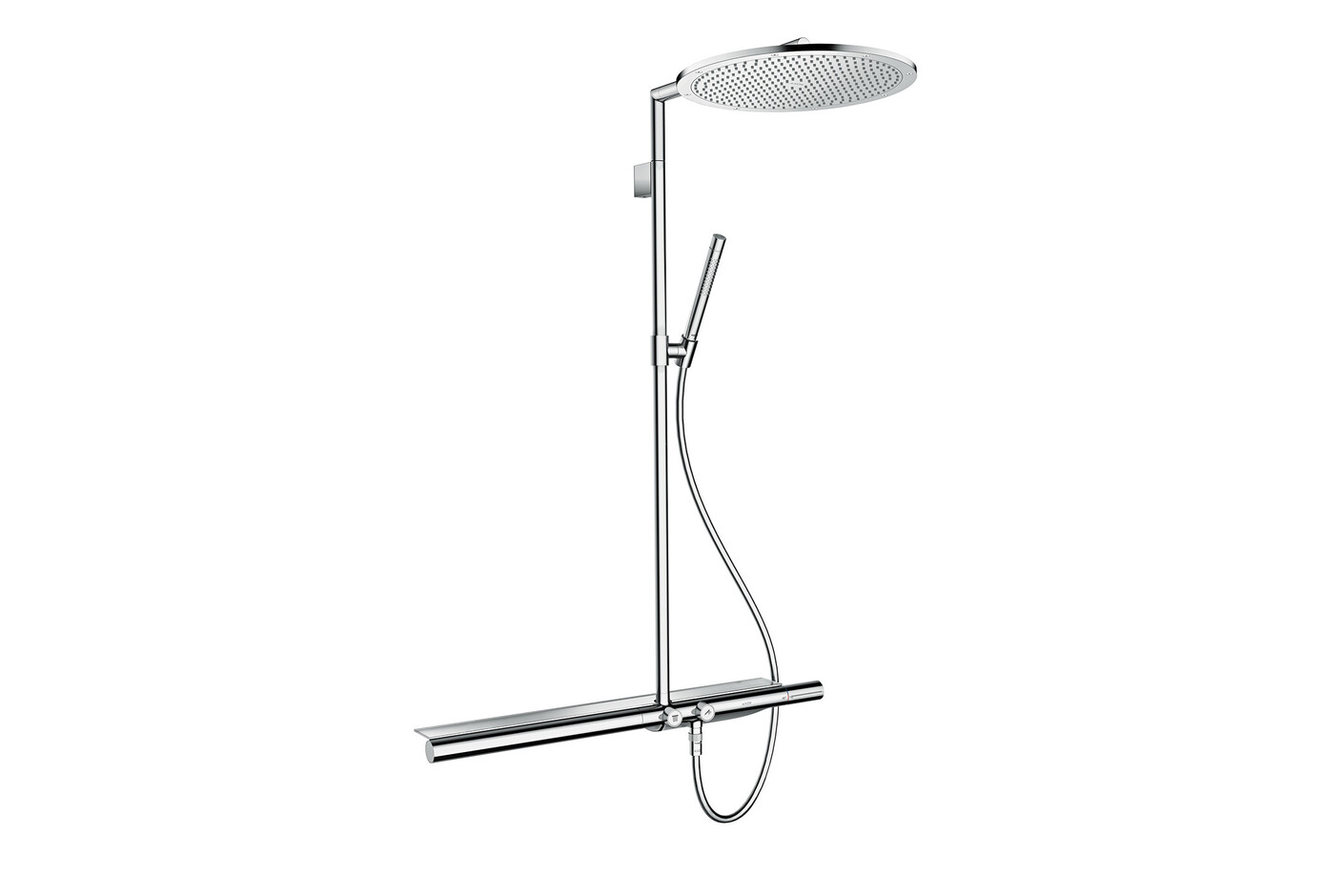 AXOR Showerpipe 800 with thermostatic mixer and overhead shower 350 1jet
