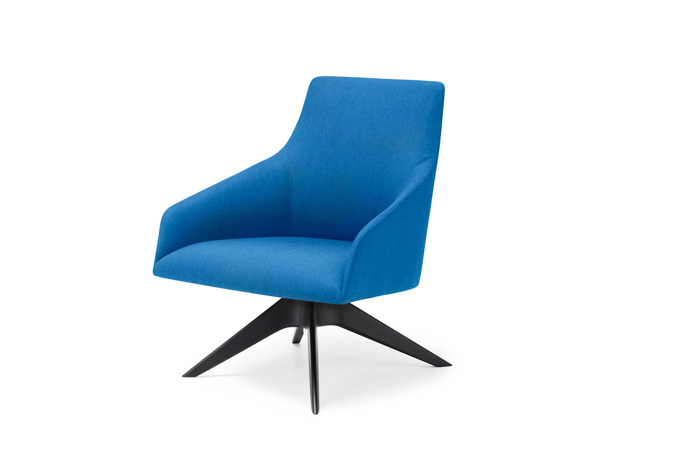 Alya lounge chair with wood base low back