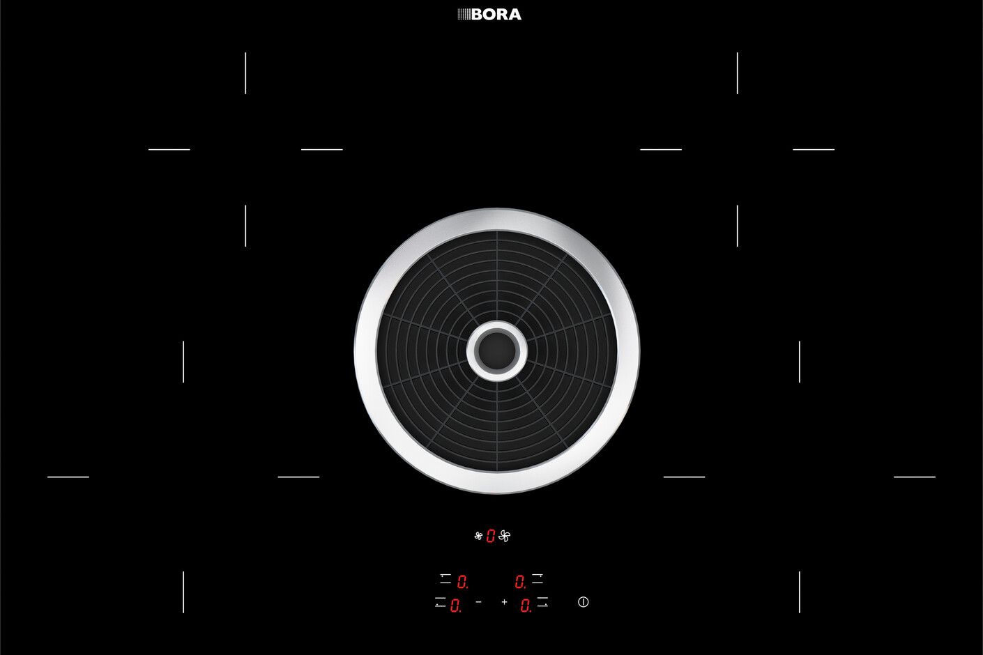 BORA Basic Hyper glass ceramic cooktop with integrated cooktop extractor - Recirculation