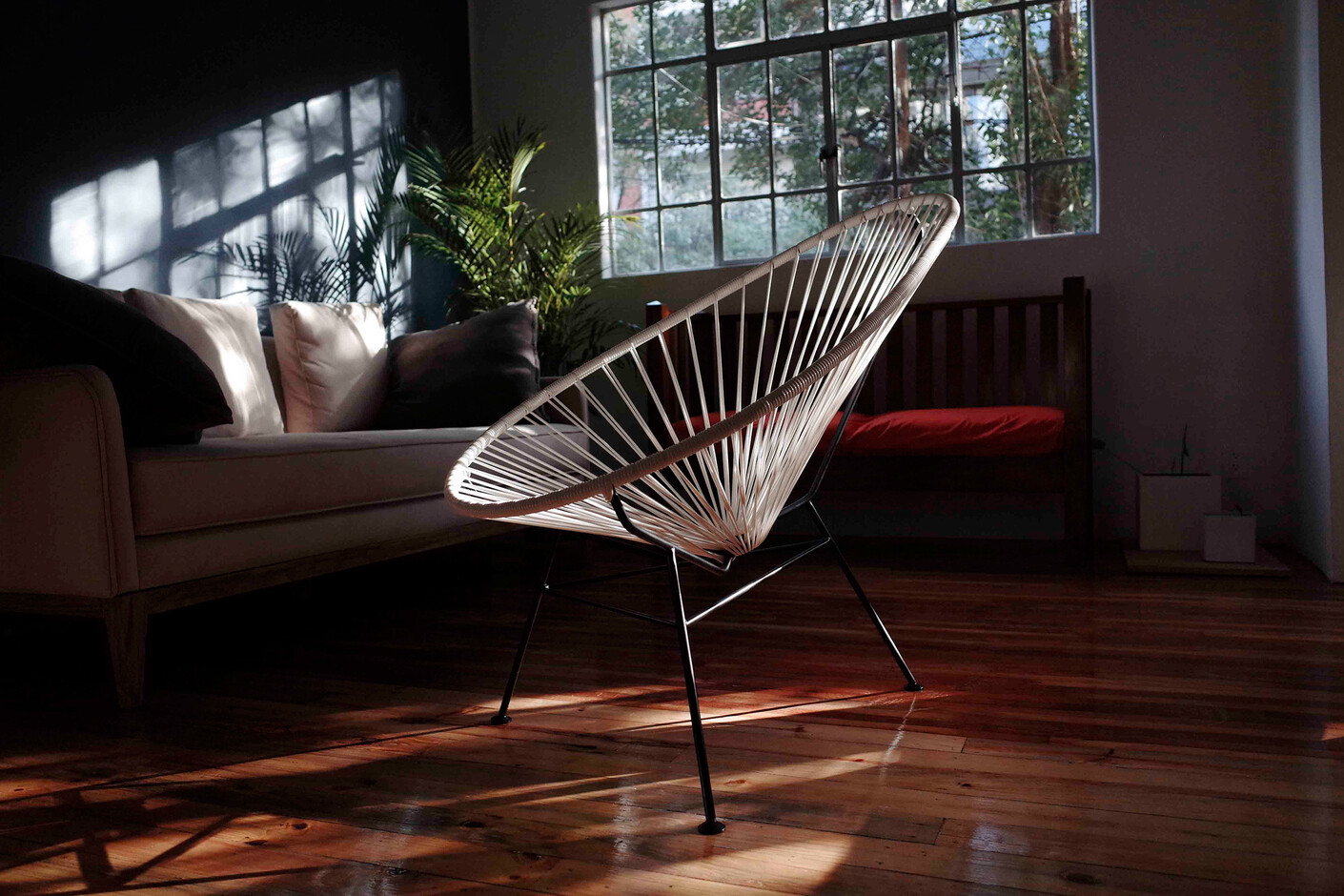 Acapulco Chair Classic Blanco-Negro