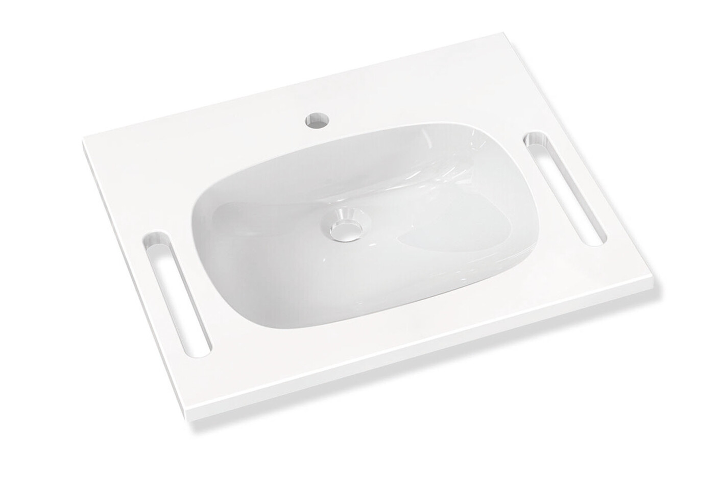 Washbasin prepared for single hole mixer tap