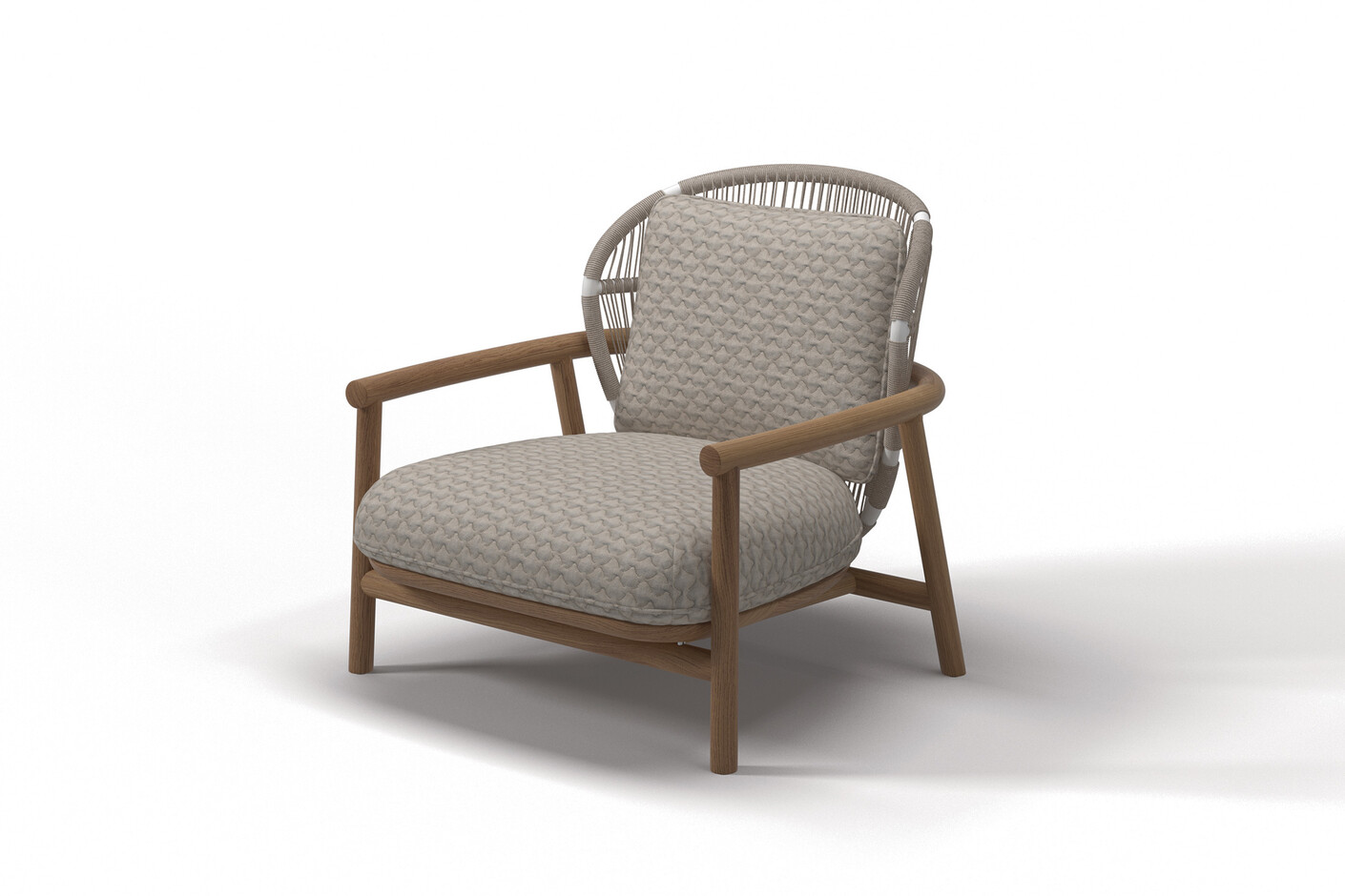 Fern Low Back Lounge Chair White Dune