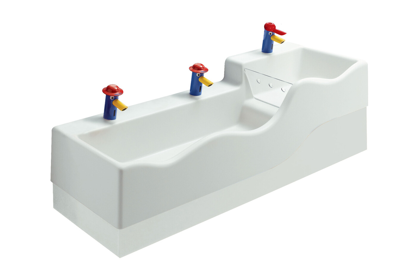 Geberit Bambini Spiel- und Waschlandschaft mit drei Waschplätzen
