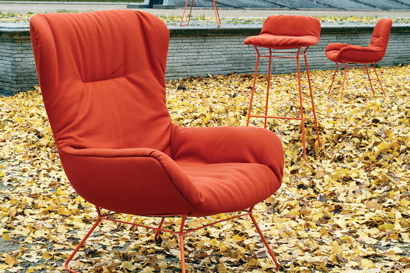 Leya Wingback Chair mit Drahtgestell