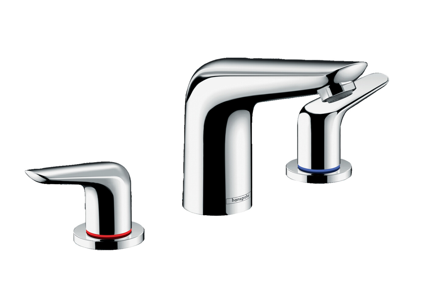 Novus 3-hole basin mixer 100 with pop-up waste set