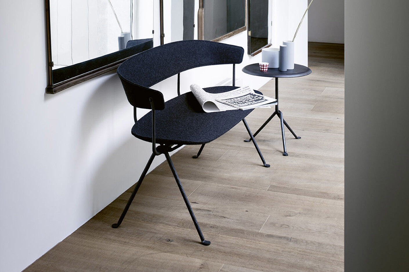 OFFICINA bench with backrest