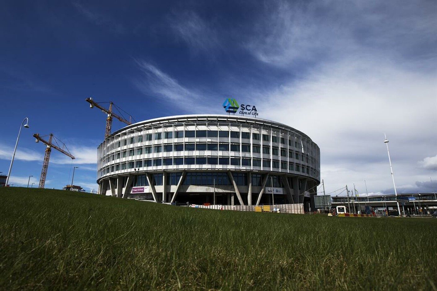 Perforated Panels for sun screens, SCA complex in Göteborg