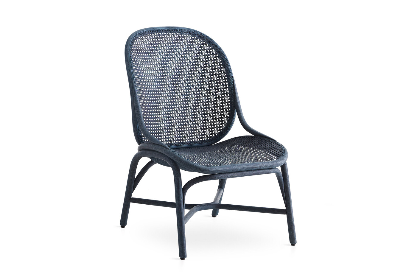 Frames Sessel mit niedriger Rückenlehne und Rattan-Beinen T052 R