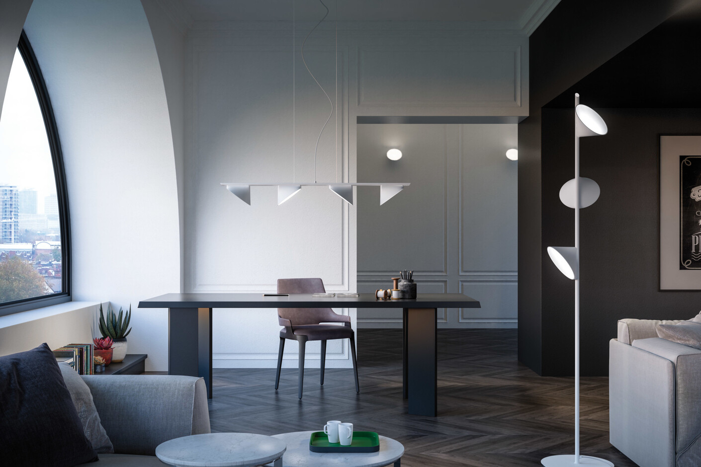 Orchid floor lamp