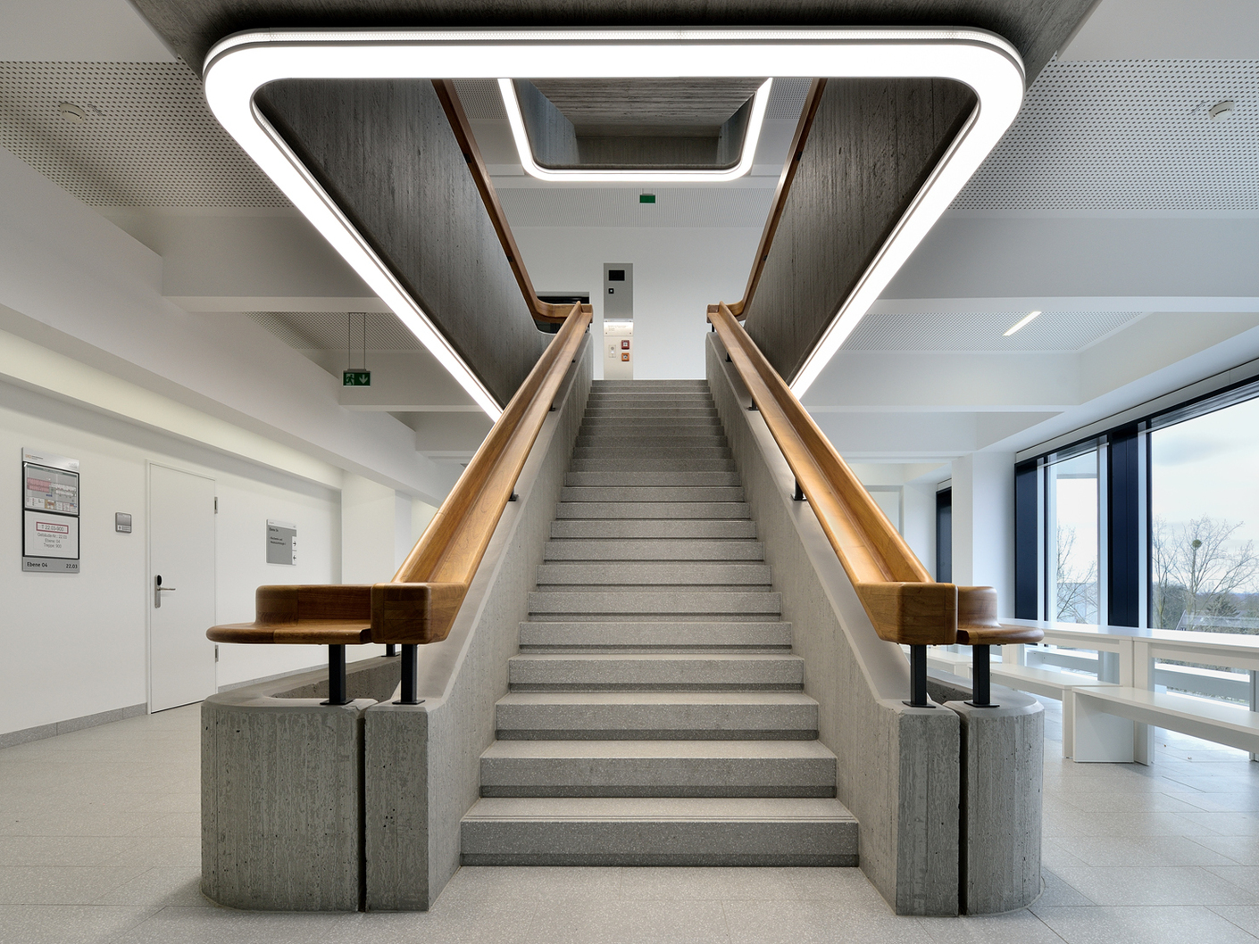 Sacred staircase: The staircase is almost sacred with the light of Ado Lights.