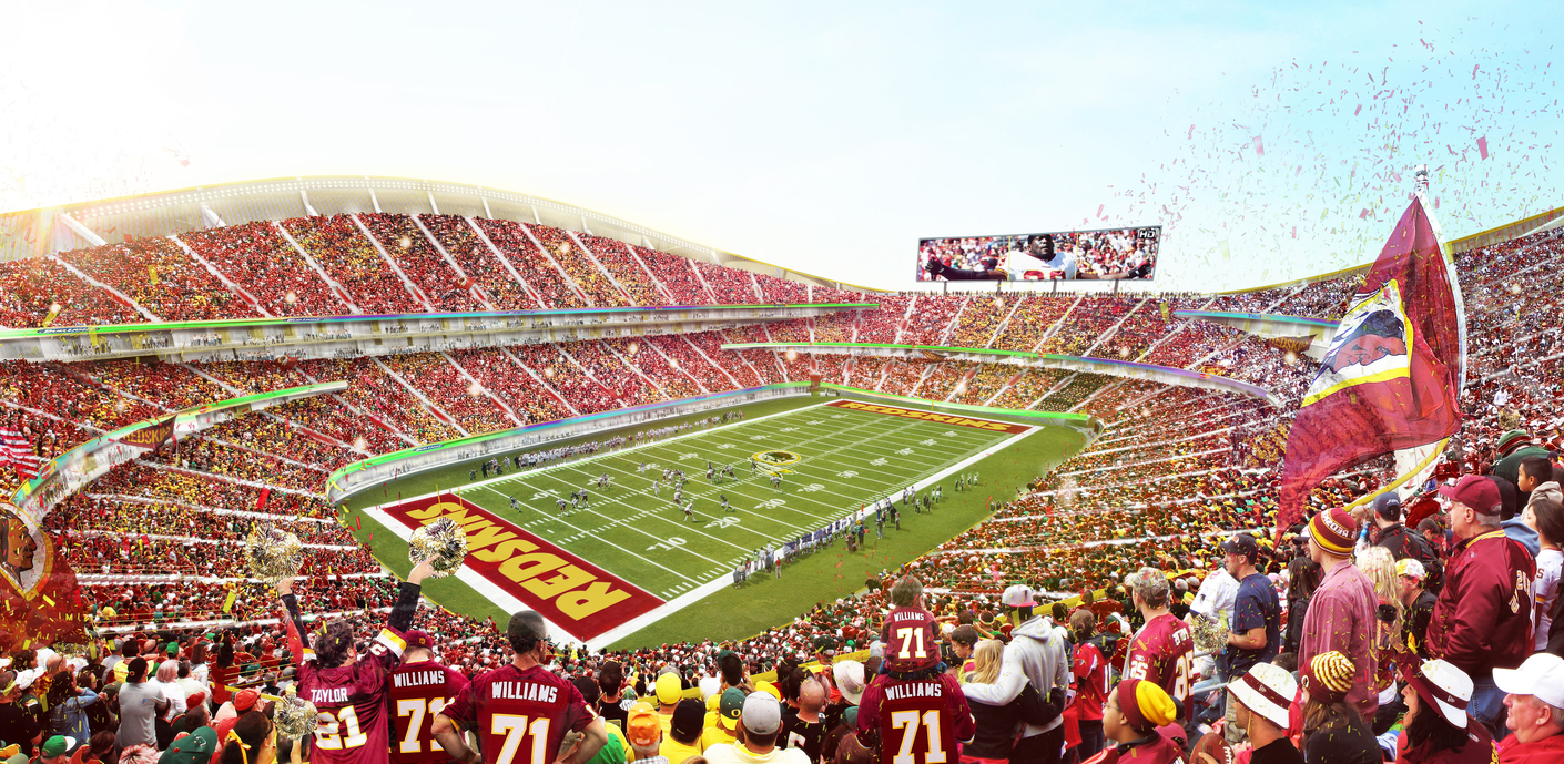 Stadion der Washington Red Skins, Entwurf von BIG