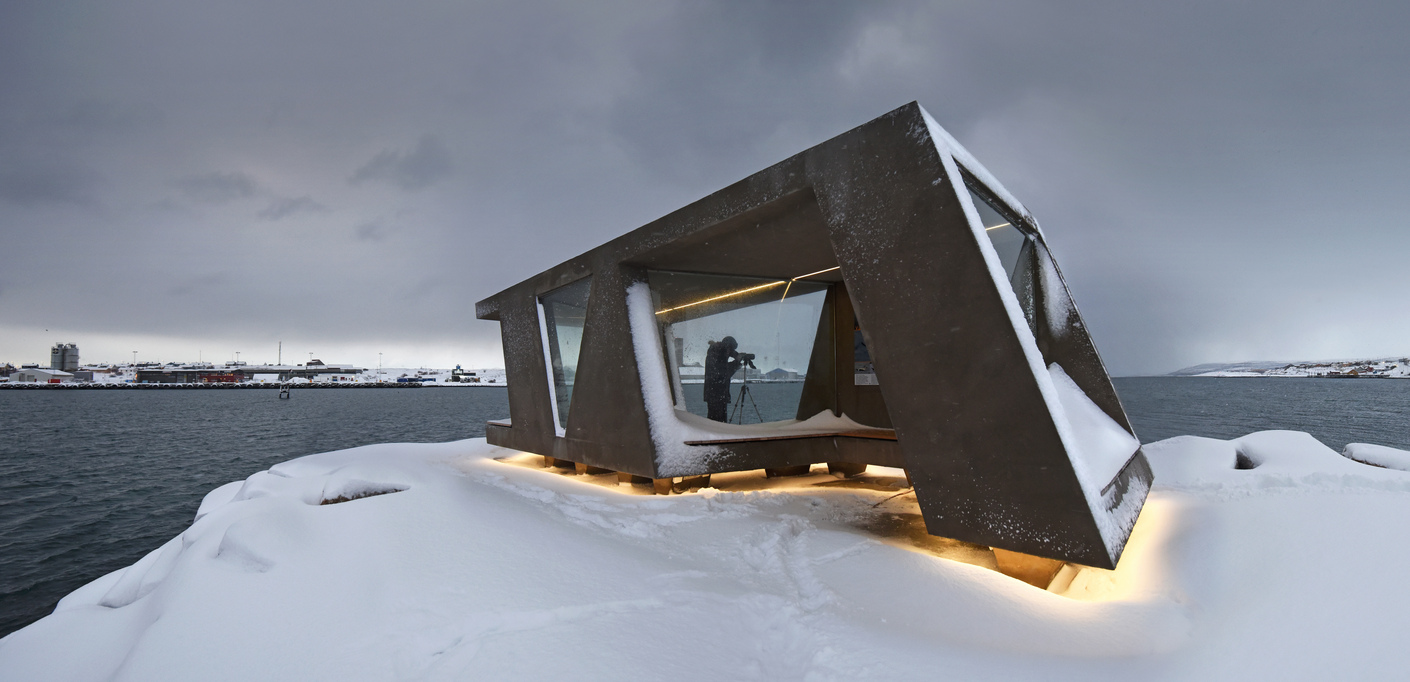 Der Aussichtspunkt im Hafen von Vadsø von Biotope Architekten.