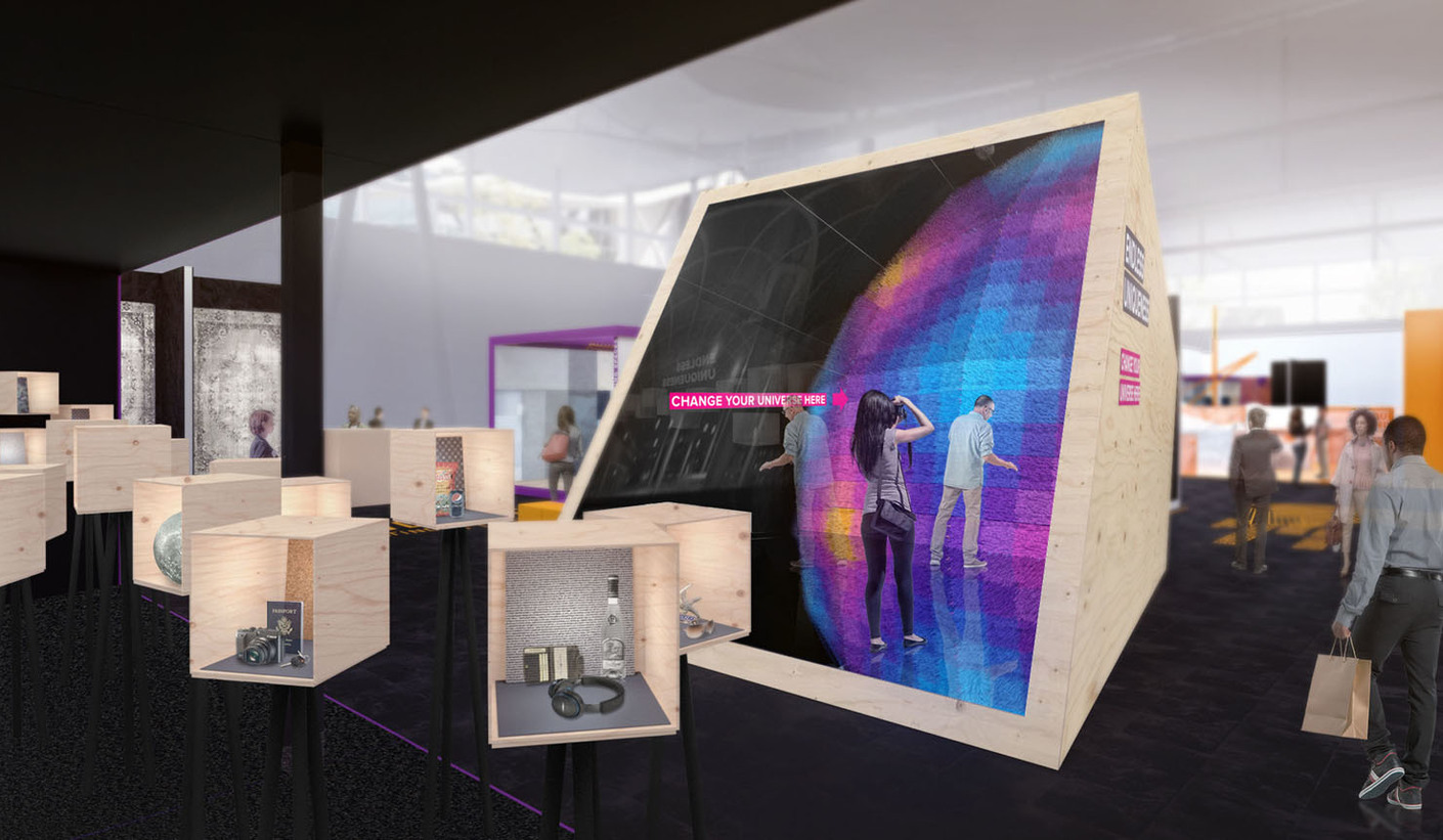 Infinity: In the quadroscope in Hall 9, the visitors perceive the space as a sphere, thanks to many small mirrors.