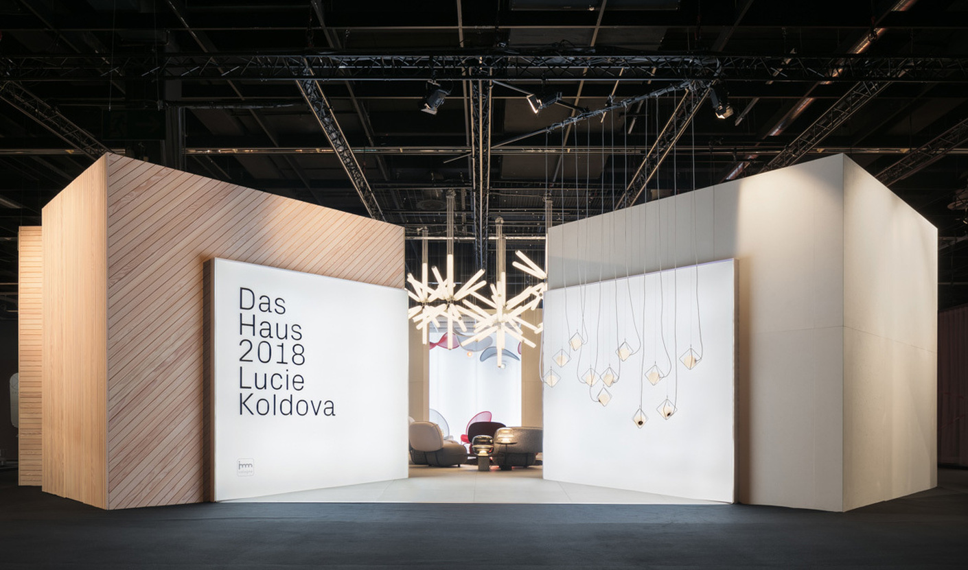 Czech designer Lucie Koldova was invited to this year’s imm cologne to present her vision for future living in the form of her own “The House” installation – across a total of 180 square meters.