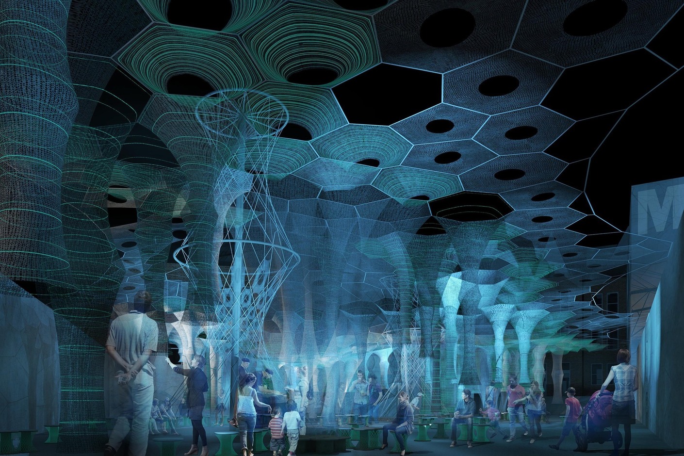 Lumen Pavillon von Jenny Sabin Studio für das New Yorker PS1