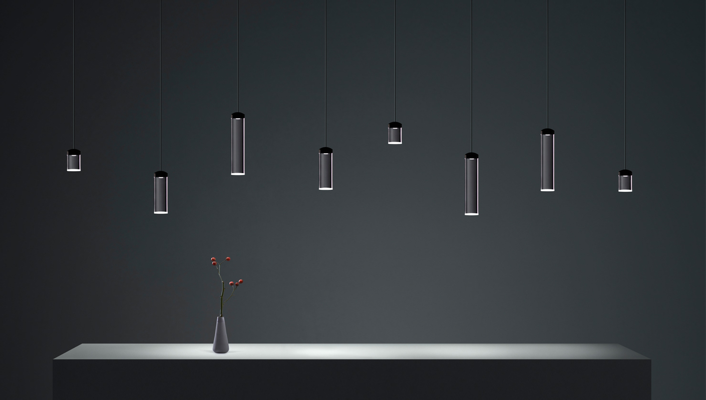 Straightforward: Together with 3M Architectural Markets, Todd Bracher developed the LED luminaire "Vessel" with a cylinder made of quartz crystal.