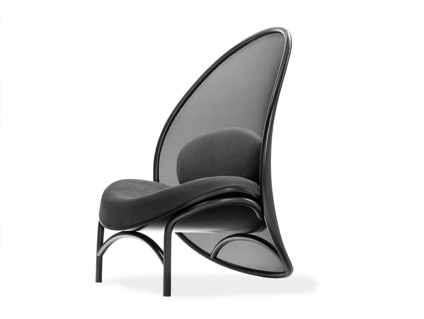 In collaboration with furniture maker Ton Lucie Koldova designed a lounge chair in red and white that melds craftsmanship and design - "Chips".