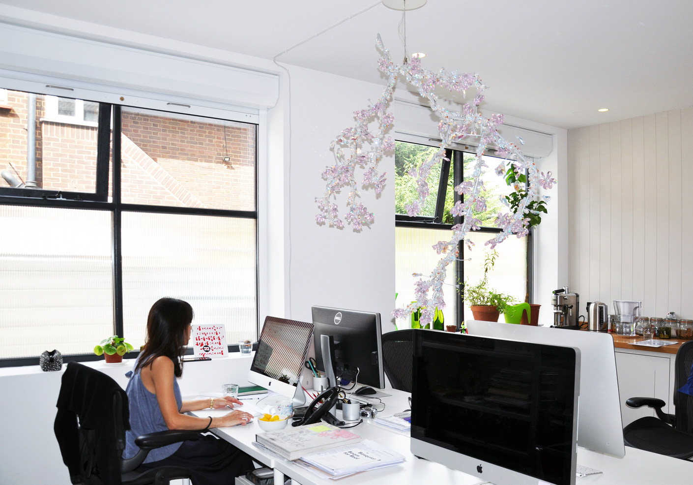 Florical forms have become a trademark of Tord Boontje - as with "Blossom", the first design for Swarovski, which also graces his studio in London.