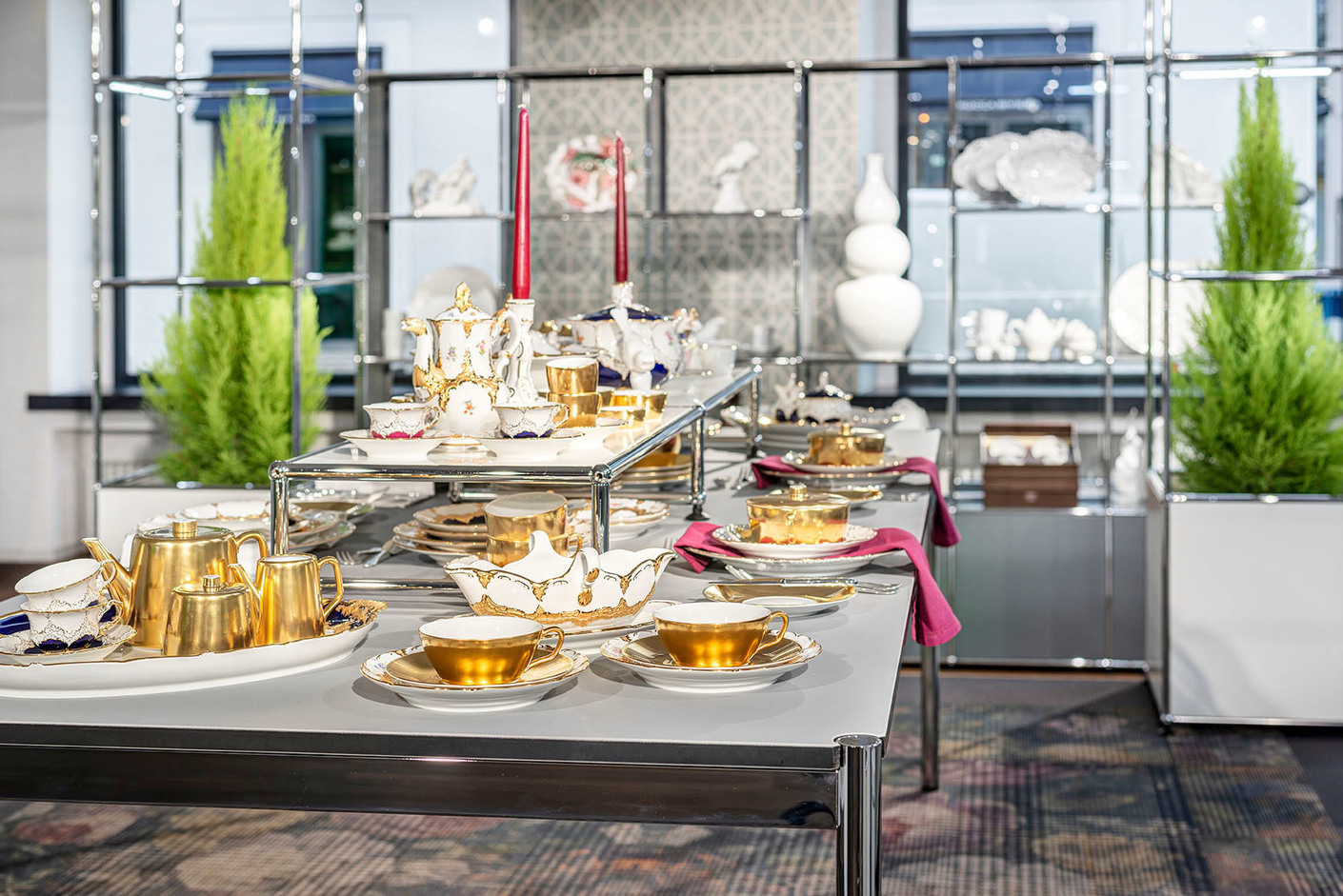 Table delights: Meissen Porcelain Manufactory is a guest at the USM Showroom in Munich.
