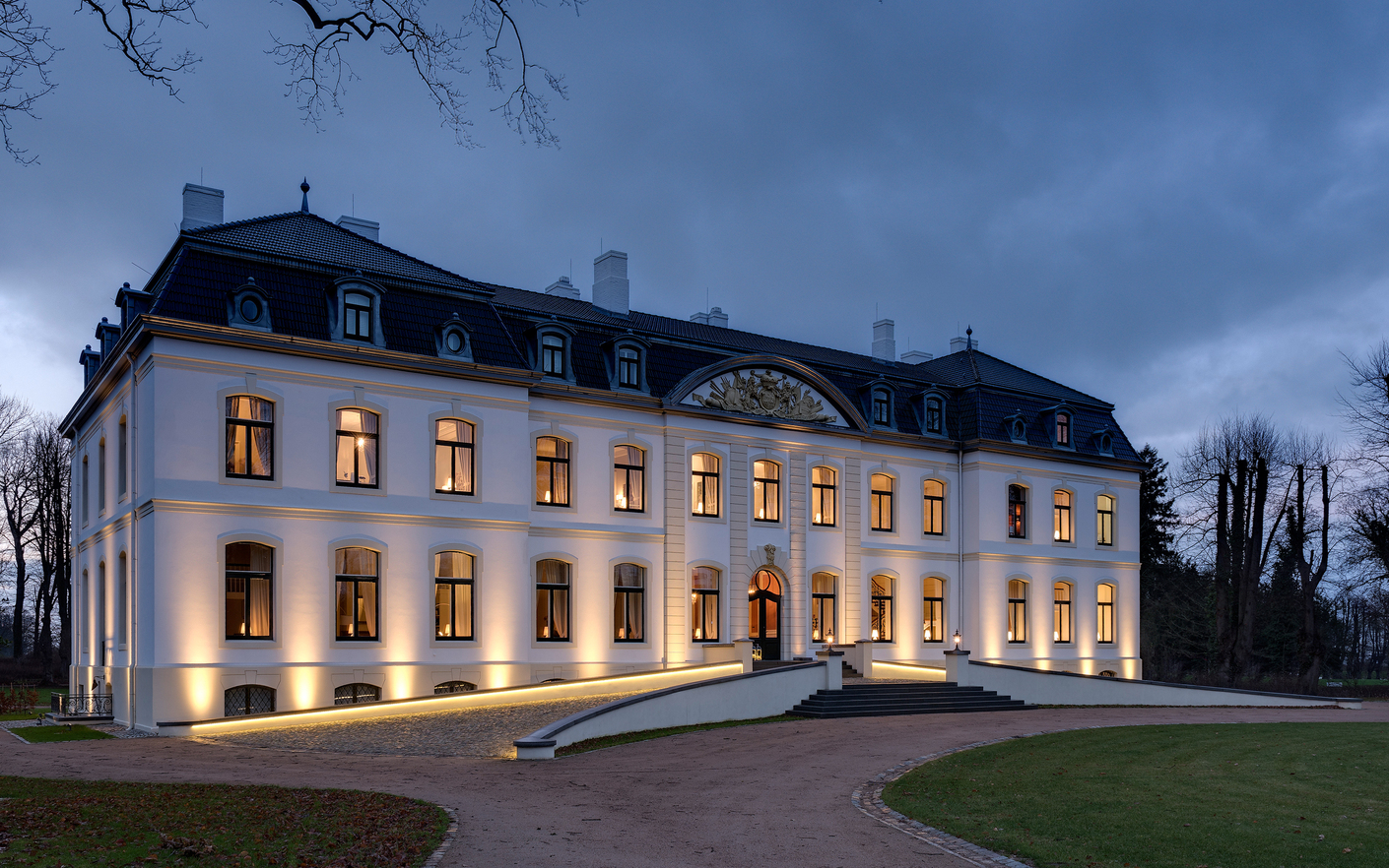 The 5-star Schlossgut Weissenhaus hotel in Schleswig-Holstein is scattered across no less than 40 historical buildings that formed the ancient estate.