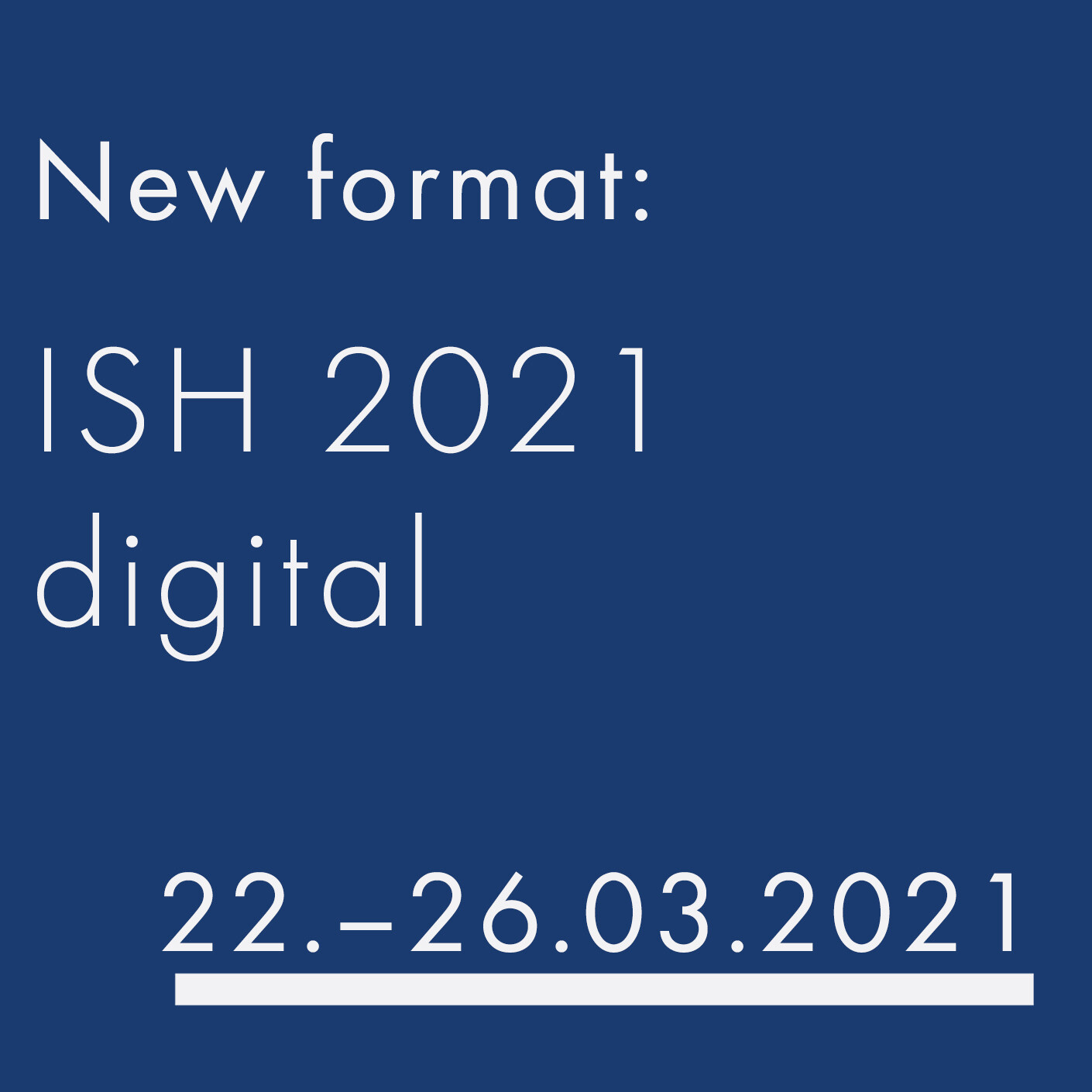 ISH 2021 wird digital