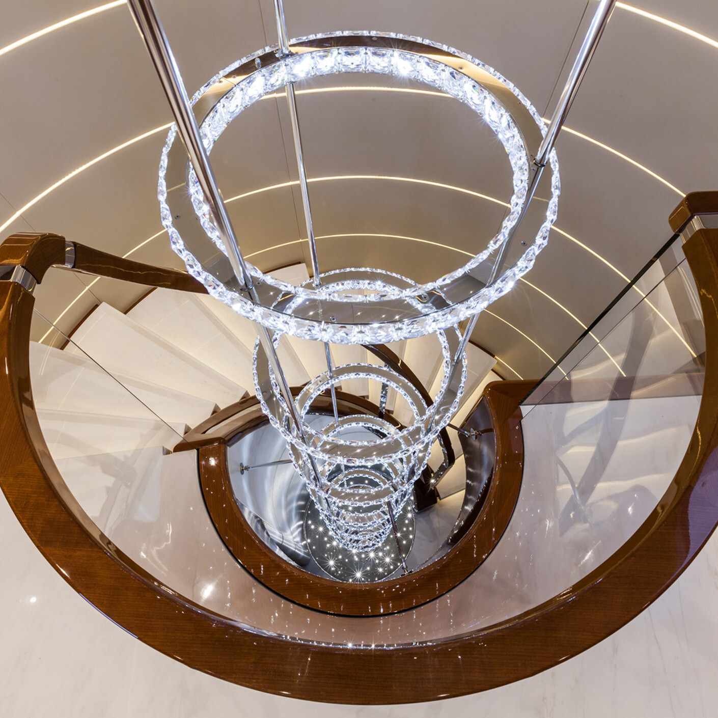 Kristalle im großen Fisch