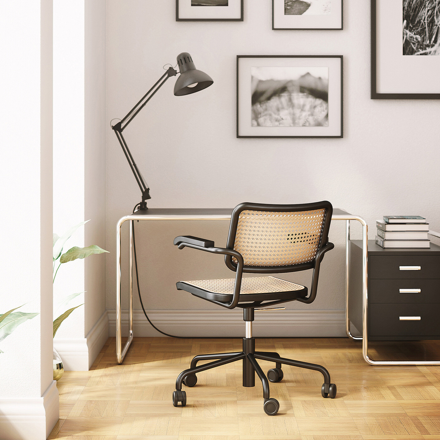 A cantilever with a swivel