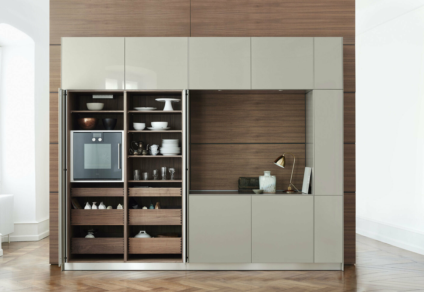 bulthaup b3 rotary sliding door cabinet