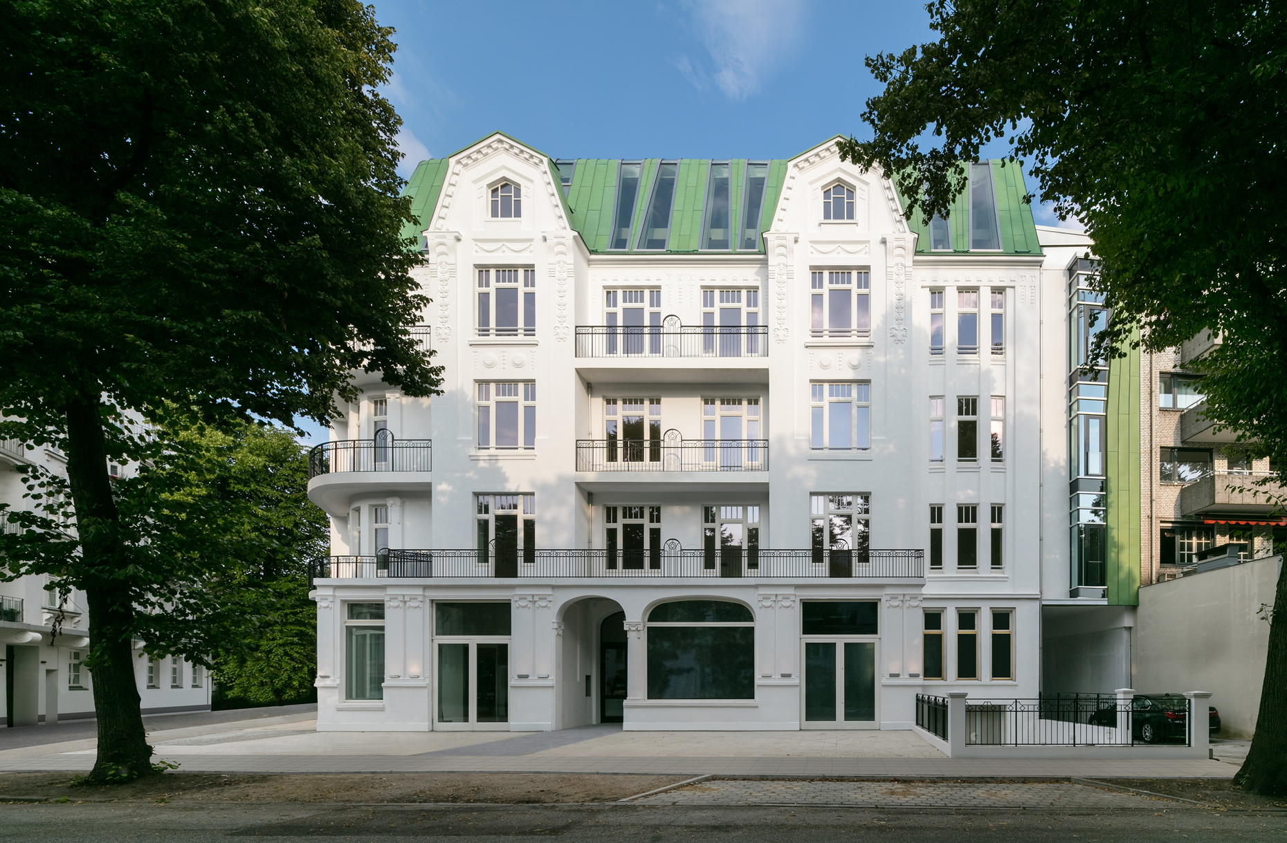 Neubau mit erhaltener Jugendstilfassade in Hamburg, Gebäudeautomatisierung, KPW Architekten