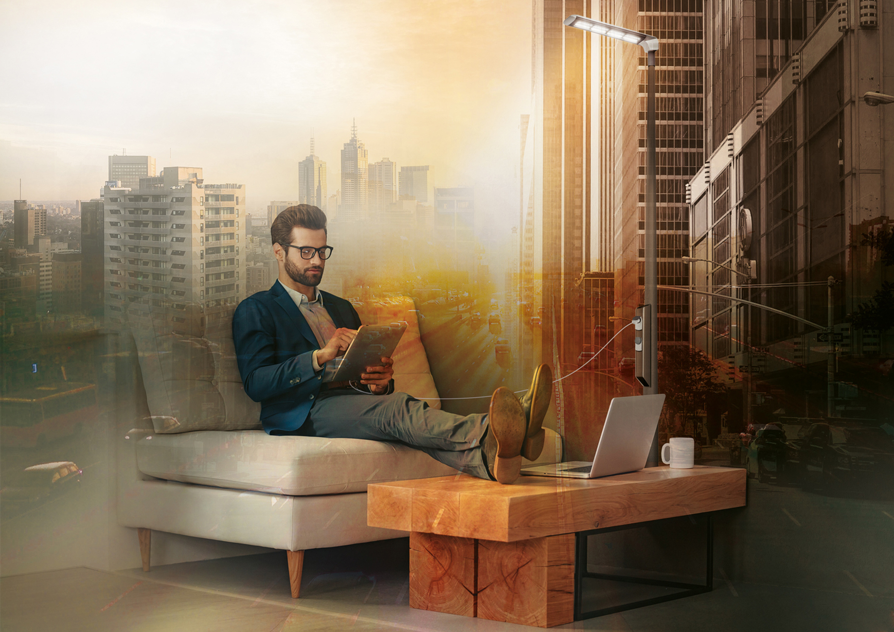 The dynamic "Human Centric Lighting", HCL for short, supports the day-night rhythm of the human being through a natural course of light colour and temperature.