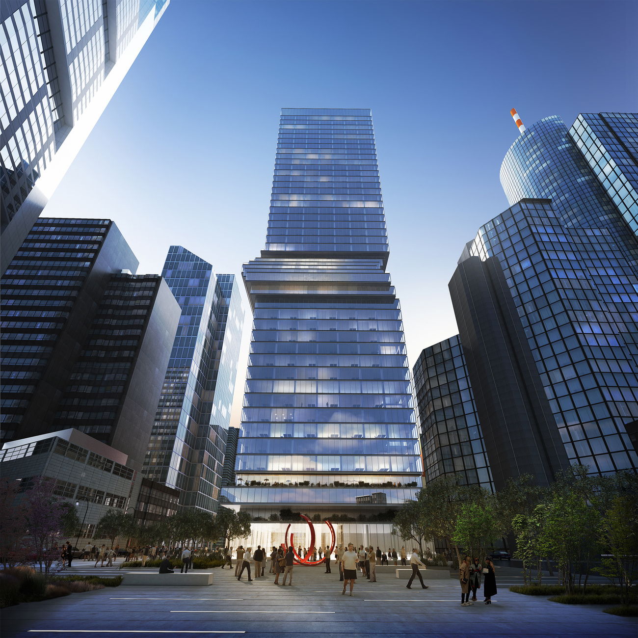 Omniturm Frankfurt/Main, Rendering, Entwurf von BIG