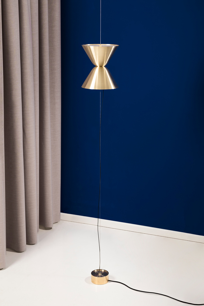 "Aureole" by Daniel Becker can be dimmed by pushing.