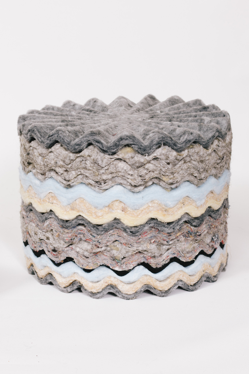 "Fibermates" made of recycled fibres by Laura Jungmann, Jonathan Radetz, Martha Schwindling and Elena Tezak.