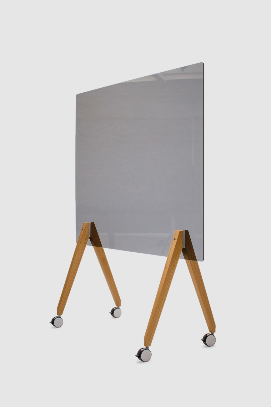 Andreas Struppler designed the elegant glass shelf “Glassworks” for Roomours – its wooden legs lend it the appearance of an item of furniture.8