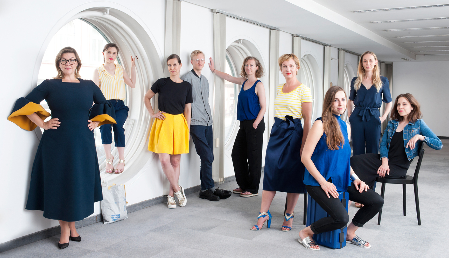 Das Team 2017 der Vienna Design Week mit ihrer Leiterin Lilli Hollein (li.)