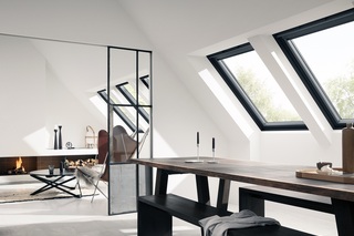 Centre pivot roof window "GGU Black"  by  VELUX