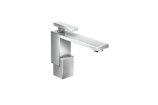 AXOR Edge Single lever basin mixer 130 with push-open waste set - diamond cut  by  AXOR