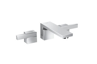AXOR Edge 3-hole basin mixer for concealed installation wall-mounted - diamond cut  by  AXOR