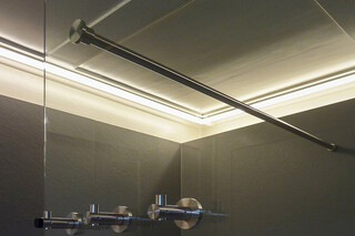 Shower curtain rod bonded  by  PHOS