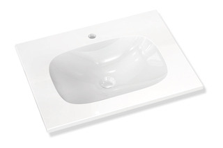 Washbasin prepared for single hole mixer tap  by  HEWI