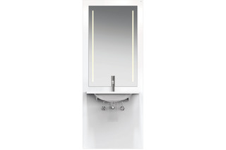 Waschtisch-Modul Weiß, Waschtisch M40.11.501, LED-Lichtspiegel  von  HEWI