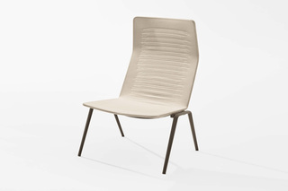 Zebra Knit high-back lounge chair  by  Fast